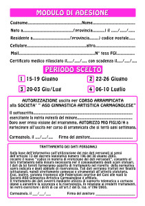 modulo adesione